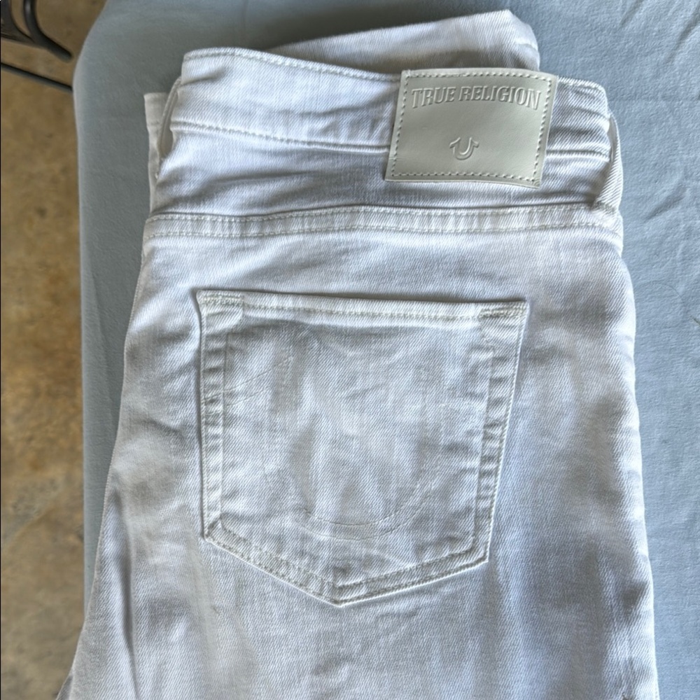 True Religion White Skinny Jeans Soft Denim